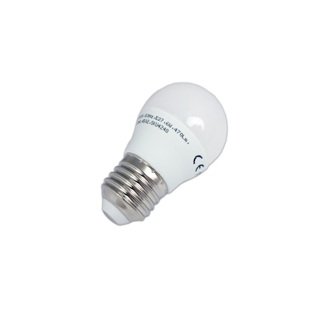 Bombilla LED Bulb E27 6W y 120 mm luz cálida
